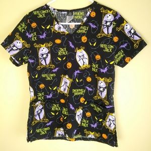 3/$15 Disney Nightmare Before Christmas Scrub Top